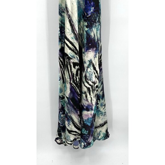 CACHE maxi dress gown beaded backless sequins satin floral Y2K party evening 4 - Picture 5 of 14